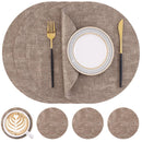 Axyaa Faux Leather Placemats Waterproof Non-slip Heat Resistant Table Mat