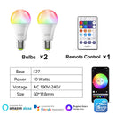 Axyaa Smart Focus RGB WiFi Bulb 10W Voice Control Dimmable Lights for Home