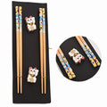 Axyaa Wood Sushi Chopsticks Set - Japanese & Chinese Tableware Gift