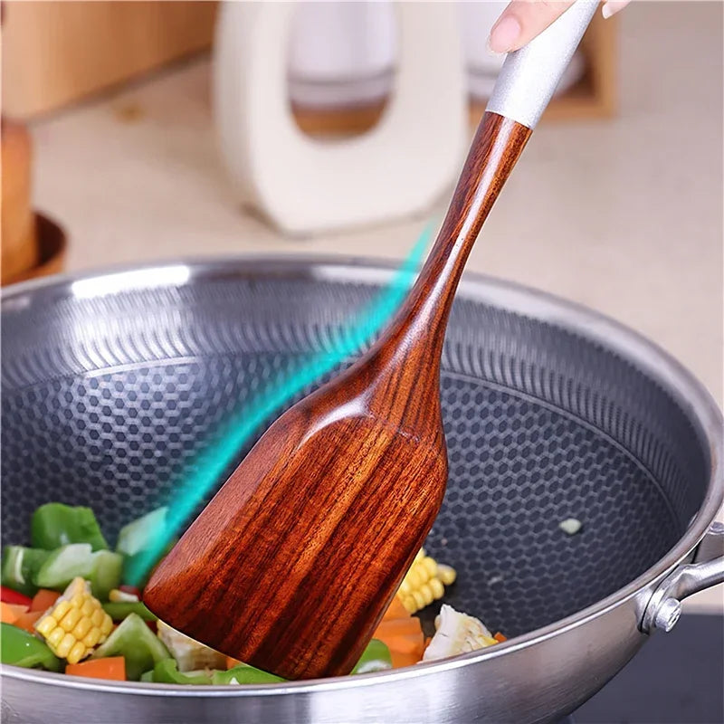Axya Teak Spatula Rice Scoop Solid Wood Cooking Tool Eco-friendly Kitchen Supplies