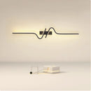 Axyaa Modern 60/80/100cm Black Aluminium Wall Lamp for Hallway, Corridor, and Bedside Decor.