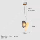 Axyaa Nordic Glass Chandelier LED Pendant Lamp for Home Decor