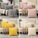Axyaa Soft Plush Pineapple Grid Turtle Cushion Cover Cream White Sofa Pillow Cover