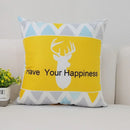 Axyaa Nordic Elk Ins Print Cushion Cover Sleep Sofa Pillow Case Office Home Decor