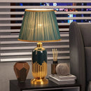 Axyaa Modern Ceramic LED Table Lamp - Green Nordic Design for Home Decor
