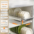 Axyaa Bowl & Plate Storage Rack: Drawer-Type Dish Rack & Draining Box