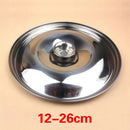 Axya Stainless Steel Pan Lid for Universal Pot Frying Wok Cover