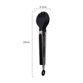 Axyaa Silicone Food Tongs Stainless Steel Grill Clamp Kitchen Utensils