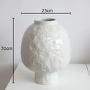 Axyaa Ceramic Vase: Creative Uneven Surface for Aesthetic Room Decor