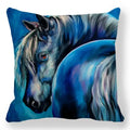 Axyaa Horse Printed Pillowcase 45x45cm Polyester Home Sofa Decor Throw Pillow Cover