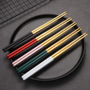 Axyaa Stainless Steel Chinese Chopsticks Set for Sushi and Fast Food