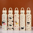 Axyaa Cartoon Cat Dog Pattern Vacuum Insulated Stainless Steel Water Bottle