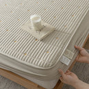 Axyaa Ultrasonic Waterproof Mattress Protector Embroidered Fitted Sheet