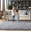 Axyaa Soft Silky Carpet for Living Room Sofa, Kids Bedroom Decor Plush Shaggy Area Rug