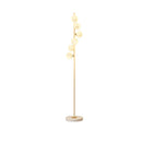 Axyaa White Iron LED Floor Lamp - Nordic Modern Minimalist Sphere Moon Design