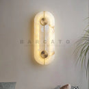 Axyaa Brass Gold LED Marble Wall Sconce Light for Living Room & Bedroom