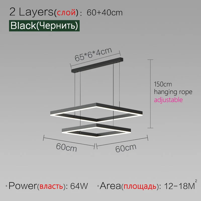 Modern LED Ceiling Chandelier by Axyaa for Living Room Bedroom Dining Room