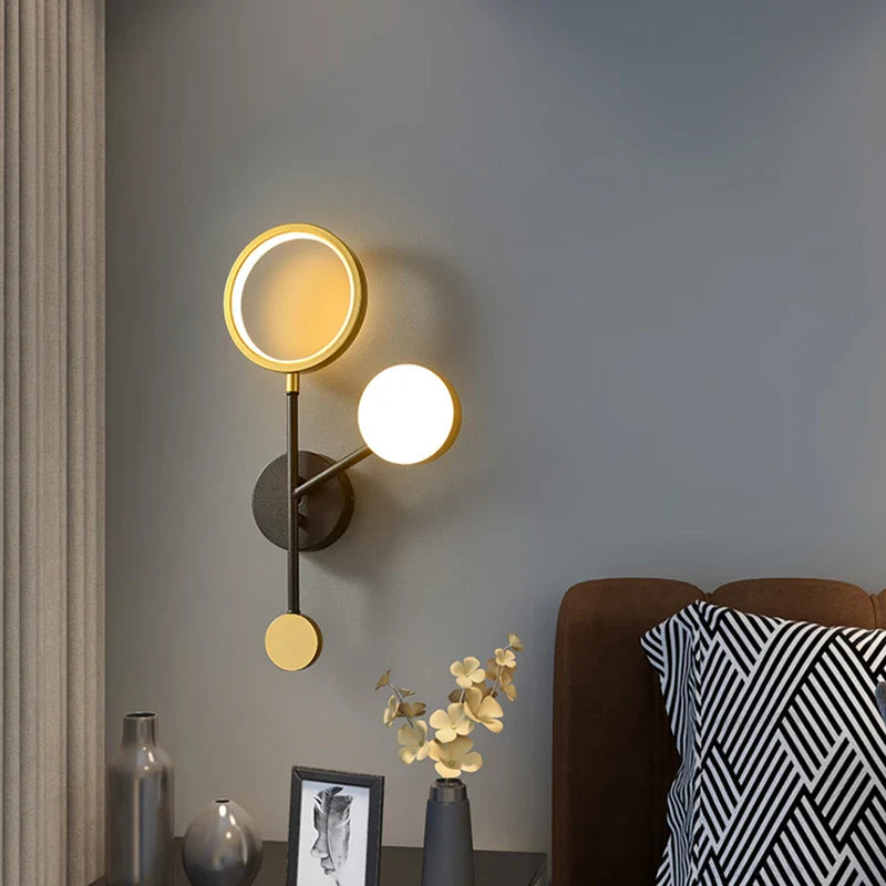 Axyaa Nordic LED Wall Lamp: Modern Minimalist Indoor Lighting Fixture