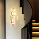 Axyaa Nordic Crystal Three-Layer Wall Lamp for Bedroom and Living Room