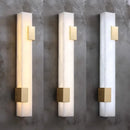Axyaa Alabaster LED Brass Wall Lamp for Indoor Decor