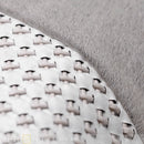 Axyaa White Leather Woven Stitch Horsehair Cushion Pillow for Luxury Villa Interiors