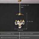 Axyaa Crystal Chandelier Pendant Lamp for Living Room Dining