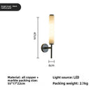Axyaa Copper Marble Wall Sconce LED Light Fixture for Luxury Living Room Bedroom