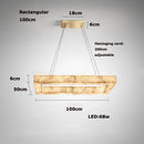 Axyaa Marble Series LED Chandelier Pendant Light - Alabaster Hanging Lamp