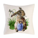 Axyaa Easter Bunny Eggs Pillow Cover - Home Decorative Throw Pillow Case