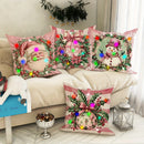 Axyaa LED Light Luminous Pillowcase with Garland Santa Claus Snowman Pattern
