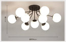 Axyaa Modern Black Glass Ball Ceiling LED Chandelier