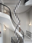 Axyaa Modern Cylindrical Chandelier for Nordic Living Room, Indoor Lighting and Staircase