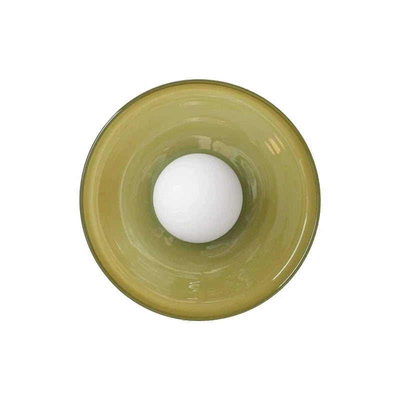 Green Glass Medieval Ceiling Lamp for Axyaa Home Decor