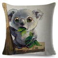 Axyaa Watercolor Animal Pillowcase - Cute Cartoon Design for Living Room Sofa