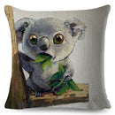 Axyaa Watercolor Animal Pillowcase - Cute Cartoon Design for Living Room Sofa