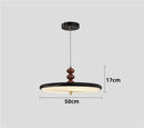 Axyaa Walnut LED Chandelier: Modern Retro Pendant Lamps for Home Decor