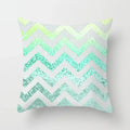 Light Blue Green Mint Geometric Print Boho Pillowcase Set by Axyaa