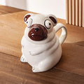 Cute Dog Mug by Axyaa: Large Ceramic Tea Cup with Lid, Funny Cartoon Design