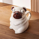 Cute Dog Mug by Axyaa: Large Ceramic Tea Cup with Lid, Funny Cartoon Design