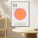 Modern Angel Numbers Aura Art Prints by Axyaa - Aesthetic Canvas Painting for Home Décor