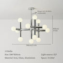 Axyaa Stainless Steel LED Pendant Chandelier for Home & Office