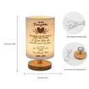 Axyaa LED European Cloth Table Lamp with Solid Wood Base & USB Plug
