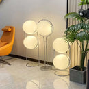 Axyaa Nordic LED Metal Art Desk Lamp with Chrome Finish and Acrylic Ball Lights