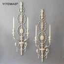 Axyaa Vintage White Wall Sconce Retro Lights for Living Room Bedroom Lobby