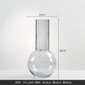 Axyaa Transparent Candy Glass Vase for Home Decor and Flower Display