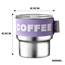 Axyaa Stainless Steel Insulated Coffee Mug Lid Leakproof Portable Water Cup