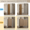 Rattan Shoe Storage Cabinet with 4 Flip Drawers & 2 Drawers by Axyaa