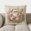 Axyaa Snowman Roses Floral Pattern Pillow Cover - Sofa Bedroom Car Décor