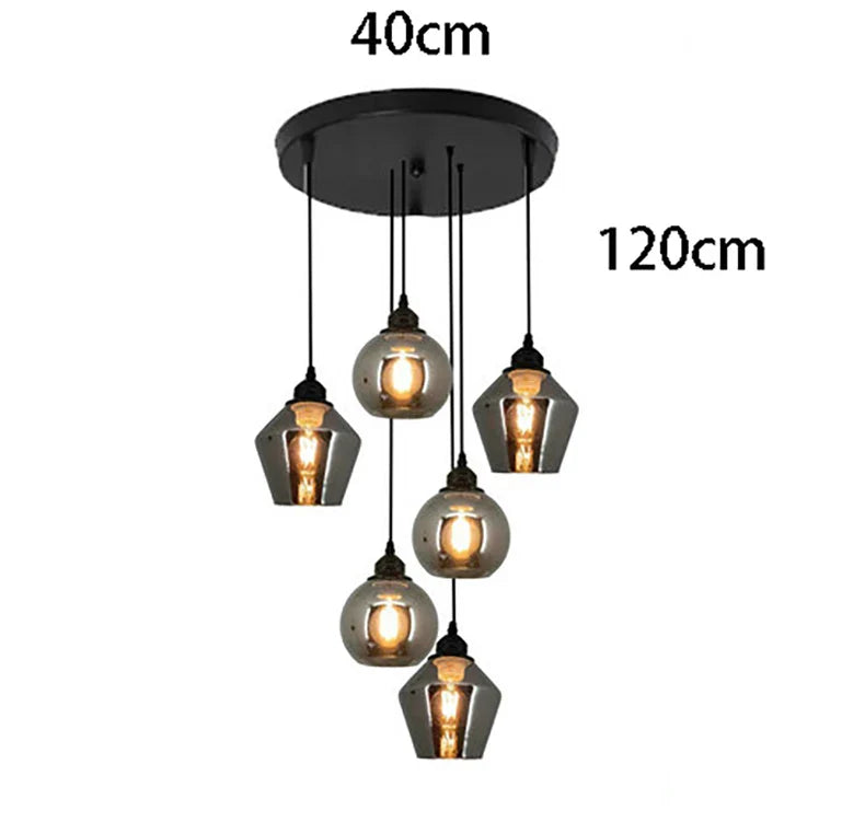 Axyaa Stainless Steel LED Chandelier Lights for Nordic Home Decor