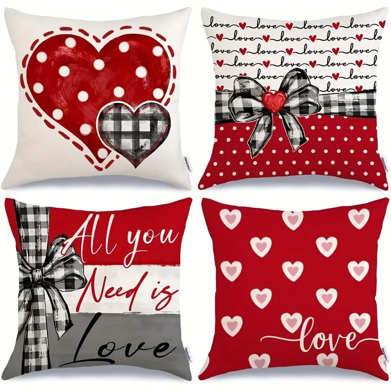 Sweet Love Bow Print Pillowcase for Valentine's Day by Axyaa